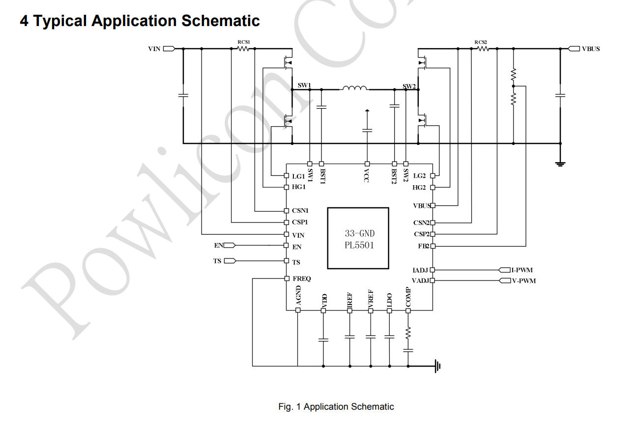 PL5501High Efficiency 4-Switch Buck-Boost Controller